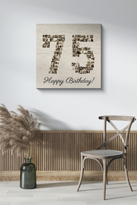 Create Your Own Sepia 75th Birthday Photo Collage – Personalize Now!