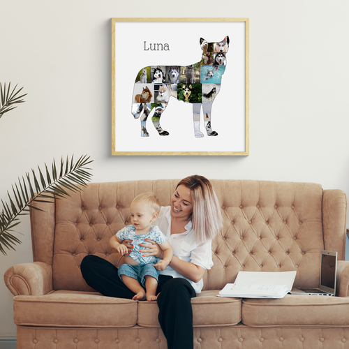 Create Your Own Husky Photo Collage - Personalized Gift for Dog Lovers