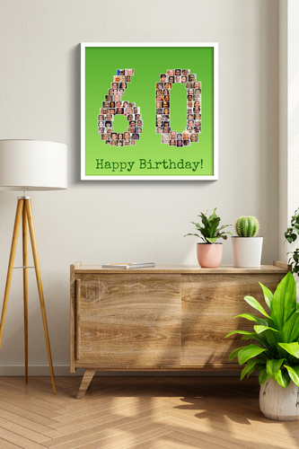 Create a Custom 60th Birthday Alu-Dibond Photo Collage