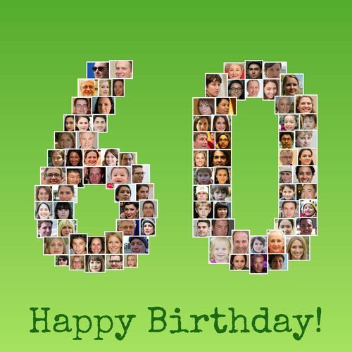 Create a Custom 60th Birthday Alu-Dibond Photo Collage