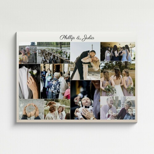 Photo collage gift or memory wedding photos