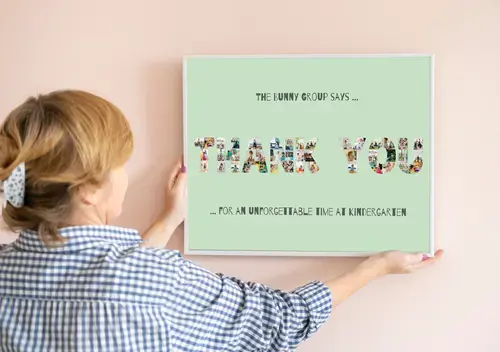 "Thank You Photo Letter Collage for Teachers"