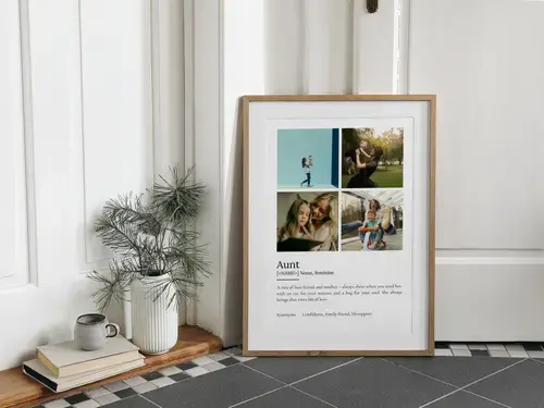 Aunt Definition Poster: Personalized Gift Design