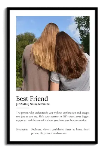 Create Your Own Best Friend Definition Poster - Personalize Photos & Text