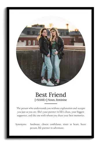 Create Your Own Best Friend Definition Poster - Personalize Photos & Text