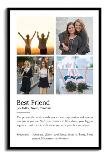 Create Your Own Best Friend Definition Poster - Personalize Photos & Text
