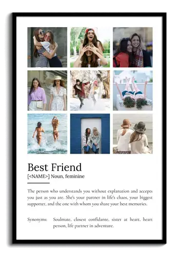Create Your Own Best Friend Definition Poster - Personalize Photos & Text