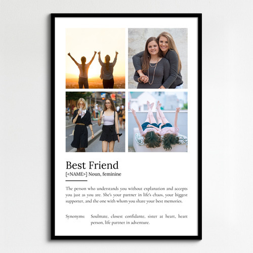 Create Your Own Best Friend Definition Poster - Personalize Photos & Text