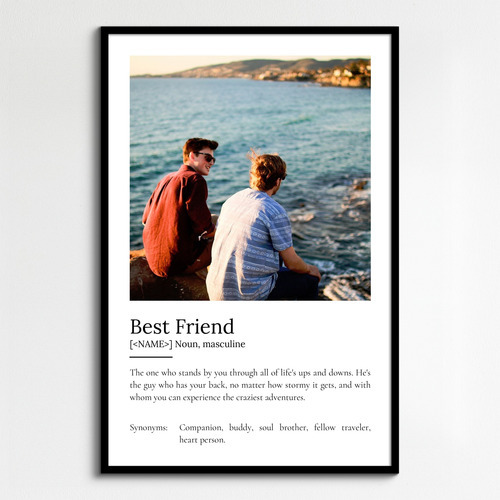 Create Your Personalized Best Friend Definition Poster - Customizable Gift