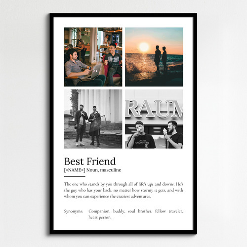 Create Your Personalized Best Friend Definition Poster - Customizable Gift