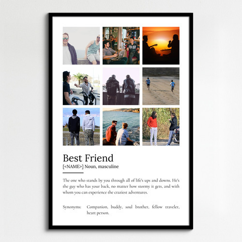 Create Your Personalized Best Friend Definition Poster - Customizable Gift