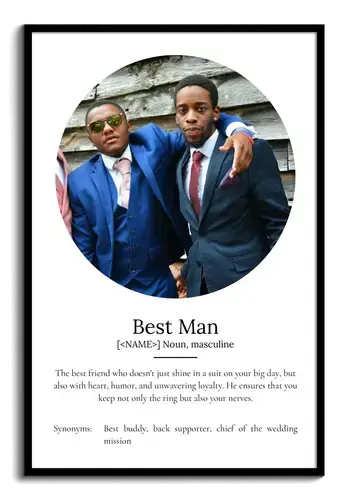 Groomsman Definition Poster - Personalized Gift