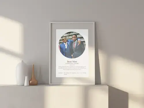 Groomsman Definition Poster - Personalized Gift