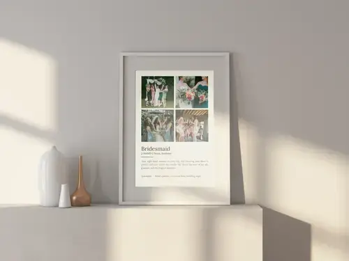 Bridesmaid Definition Poster - Personalized Gift