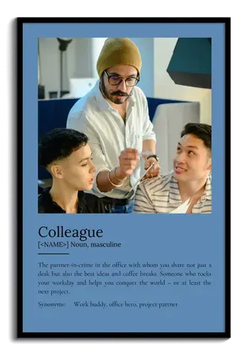 Personalize Your Colleague Definition Poster - Add Photos & Text