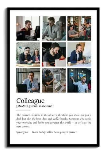 Personalize Your Colleague Definition Poster - Add Photos & Text