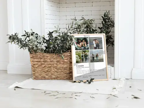 Customizable Cousin Definition Poster with Photo