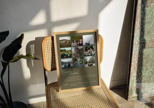 Customizable Cousin Definition Poster with Photo