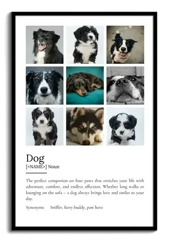 Personalize Your Dog Definition Poster – Cherish Every Adventure & Smile