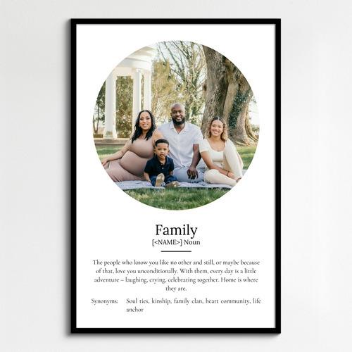 Create Your Custom Family Definition Poster – Personalized Duden-Style Gift