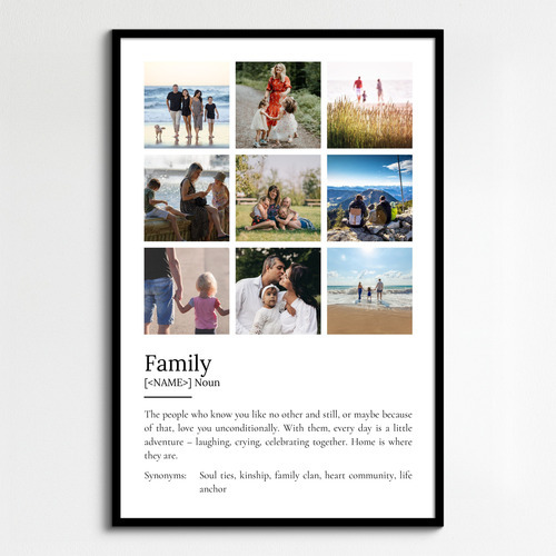 Create Your Custom Family Definition Poster – Personalized Duden-Style Gift