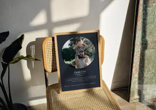 Godchild Definition Poster with Photo Customization
