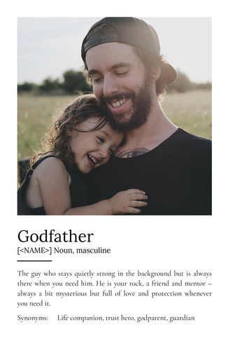 Create Your Personalized Godfather Definition Poster with Custom Photos