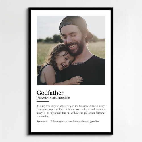 Create Your Personalized Godfather Definition Poster with Custom Photos