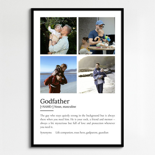 Create Your Personalized Godfather Definition Poster with Custom Photos