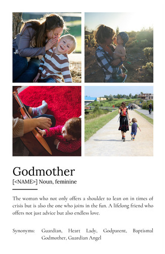 Create Your Personalized Godmother Definition Poster with Photos