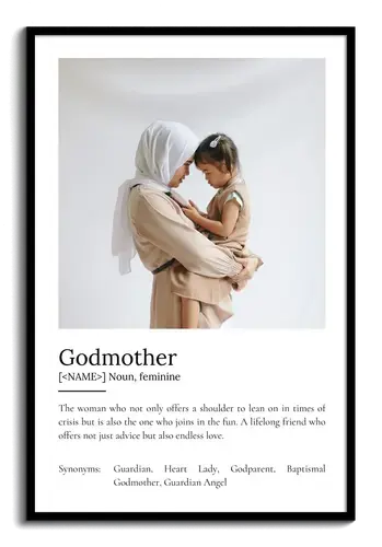 Customizable Godmother Definition Poster