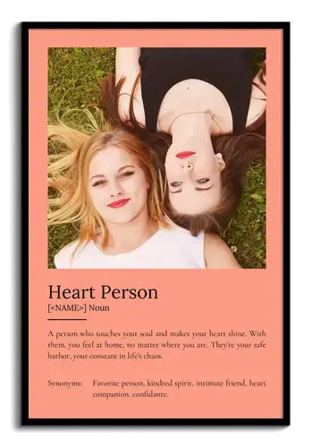 "Create Your Heart Person Definition Poster - Personalized Photo Gift"