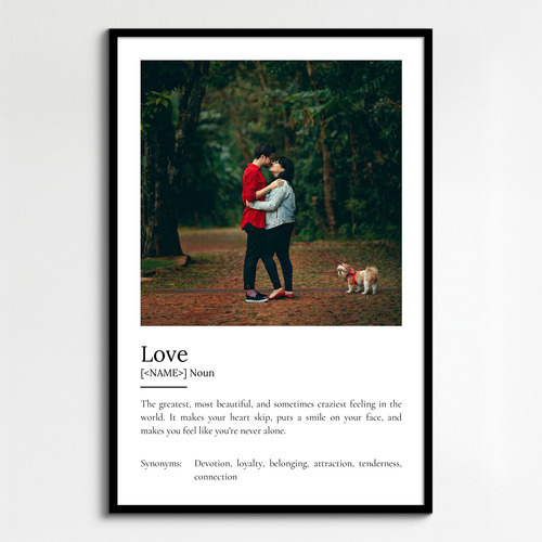 Create Your Love Definition Poster: Personalize with Photos & Text