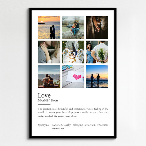 Create Your Love Definition Poster: Personalize with Photos & Text