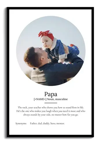 Personalized "Papa" Definition Poster - Create Your Unique Gift