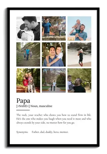 Personalized "Papa" Definition Poster - Create Your Unique Gift