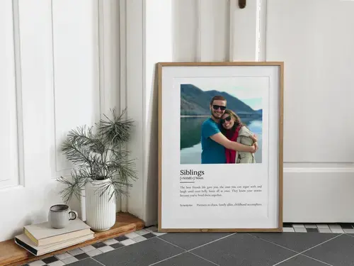 Sibling Definition Poster - Personalized Gift