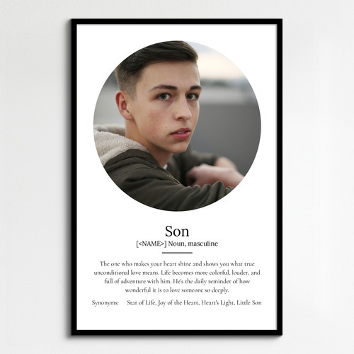 Create a Heartfelt Son Photo Definition Poster