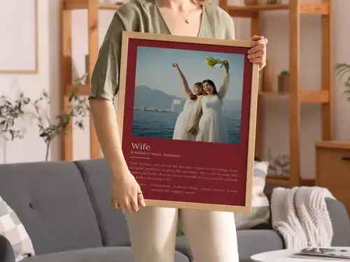 "Wife Definition Poster - Personalized Gift"