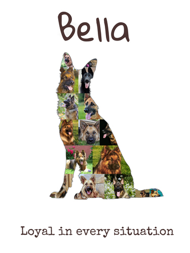 Create Your Own German Shepherd Photo Collage - Personalize Your Memory