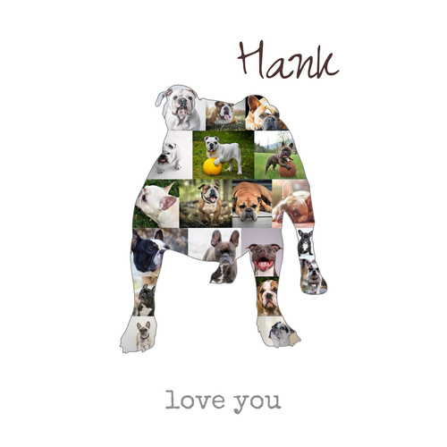 Create Your Custom Old English Bulldog Photo Collage: Personalize with Your Photos & Text