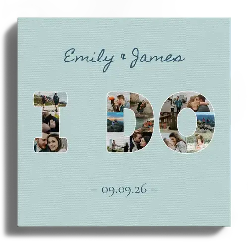 Engagement Photo Collage “I DO” Template