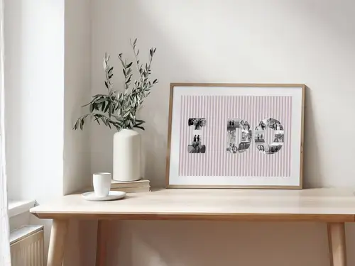 Engagement Photo Collage “I DO” Template