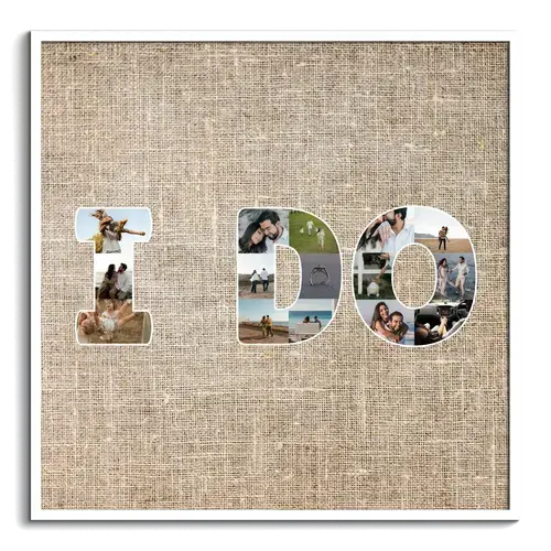 Engagement Photo Collage “I DO” Template