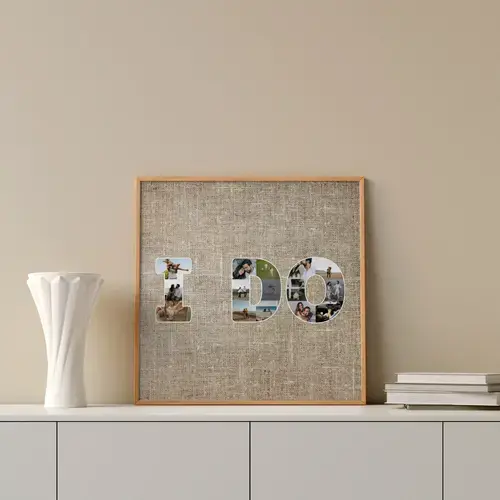 Engagement Photo Collage “I DO” Template