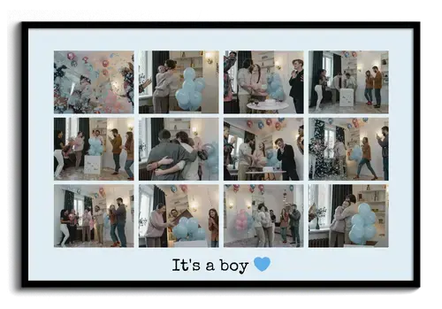 Baby Shower Photo Collage Template