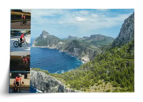 Road Bike Photo Collage with Custom Text