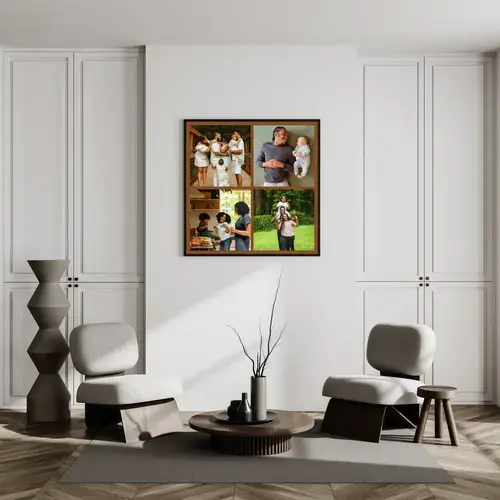 Family Photo Collage Templates with Optional Text