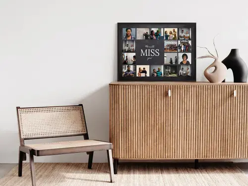 Farewell Photo Collage with Center Text