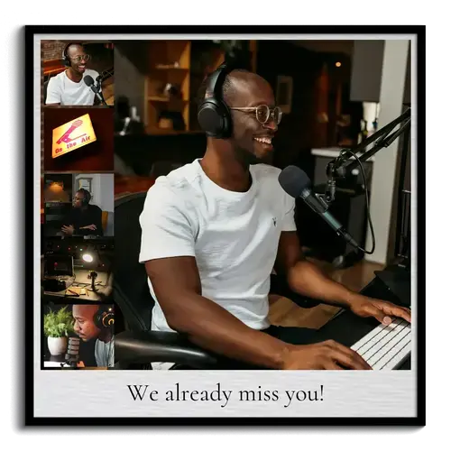 Farewell Photo Collage with Center Text